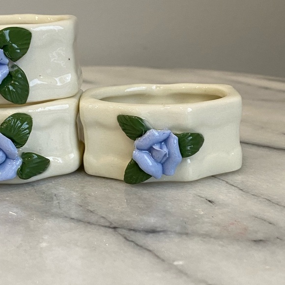 Vintage Porcelain Napkin Rings - Picture 3 of 9